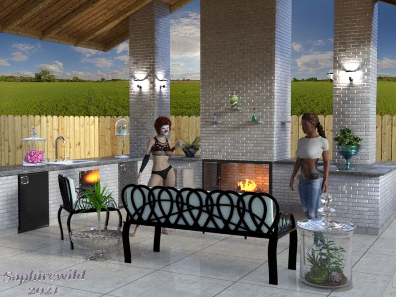 Clowning Around The Backyard
Candy loved hanging out in their backyard while in her clown suit. Sandy did not like hanging out with her clown suit so she always got dressed in her jeans and her best top.
Keywords: Clown Females Sexy Glass Iray