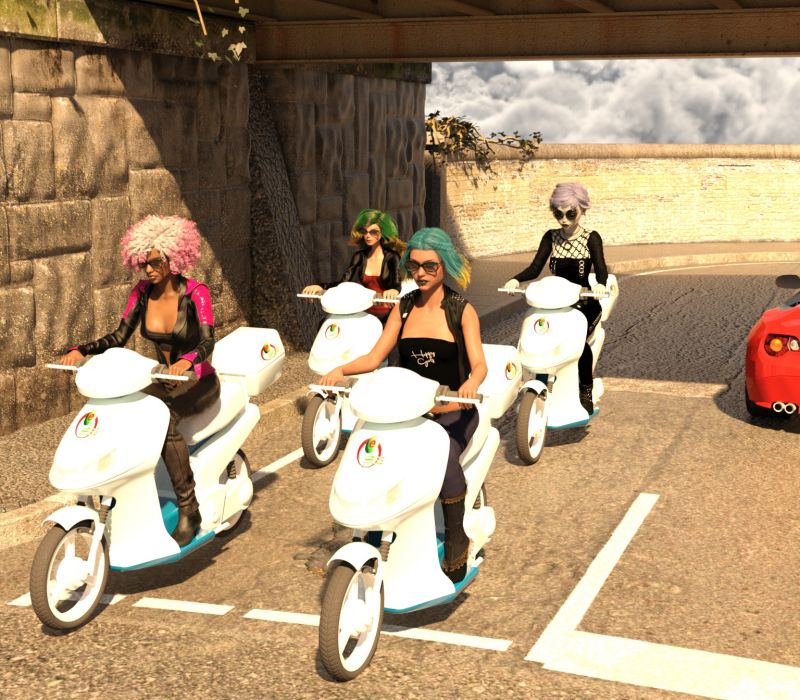 Bad Biker Babes on Campus
You can walk the campus streets safely when the BBB is on patrol.
