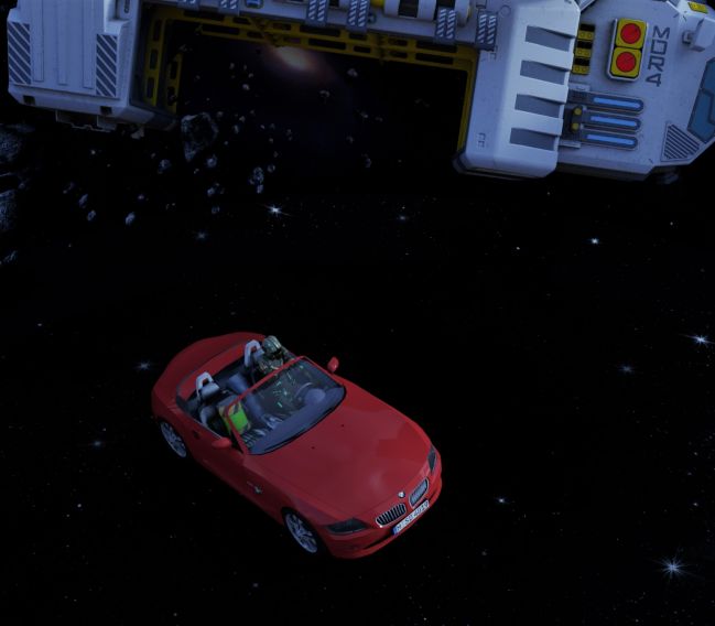 Going Home
Going Home

Thanks for the drop off guys, I will have the lab check this sample and send you a secure galactic email.
You may want to hit the road to the lab from the south east, the sun will be at your back and blind any snoopy on lookers.
South east, got it thanks for the tip, but could you stop saying hit the road.
Roger that, sorry boss.
