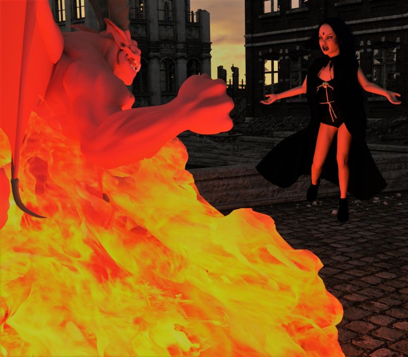 No More
This destruction ends now.
You threaten me puny girl.
I have my mothers goodness and my fathers evil and you are no match for the combo daddy dearest.
