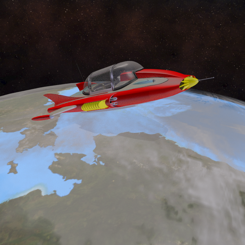 Barely Touching The Edge
The famous Supercar was the first SEALS vehicle (Sea, Air, Land, Space).  Manned by Mike Mercury, it was frequently declared "the marvel of the age!"

Space, however, was its weakest capability, compared to the other three.  Even with a special fuel mixture, it was barely able to touch the merest edge of space. Despite that, it has yet to be equalled.
