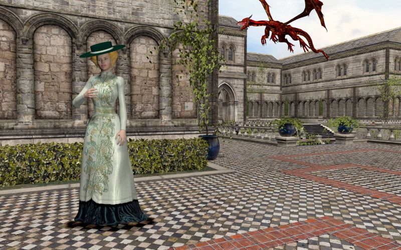 I'm here about the unauthorised dragon
a bit of a companion piece to 'you forgot to plant milady's hydrangeas.] A demure lady official in an Edwardian suit [morphing fantasy dress] who has come to see about sundry complaints....
Keywords: dragon, humour