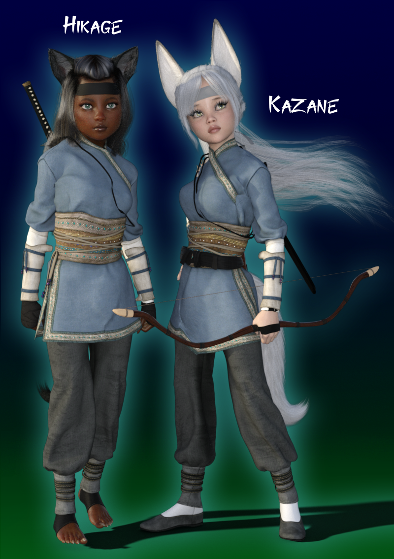 Best Friends 
Kazane with the one who taught her how to photobomb. Hikage also her protector from the boys with raging hormones.





Simple character studies.
