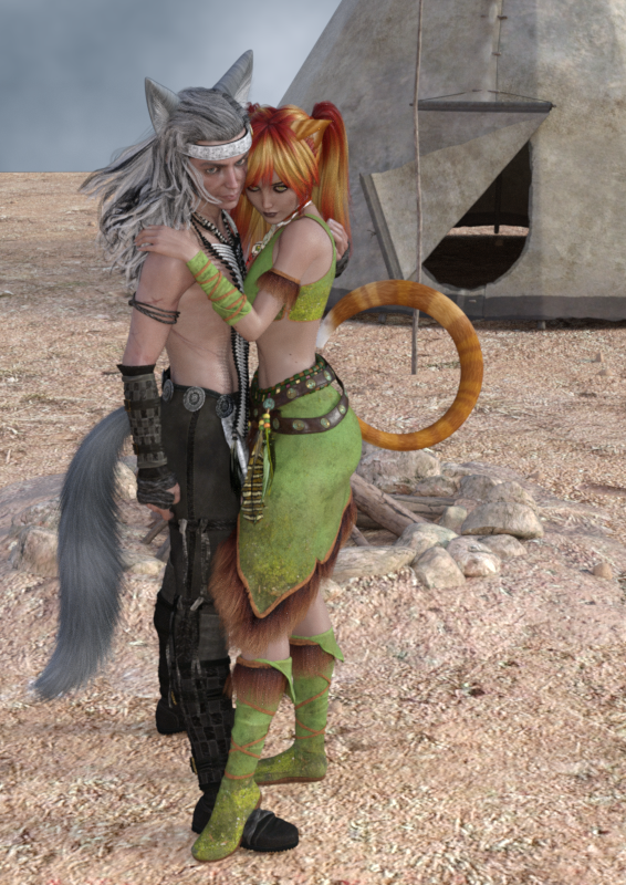 Making up.. the follow up
After he found the aloe. 
