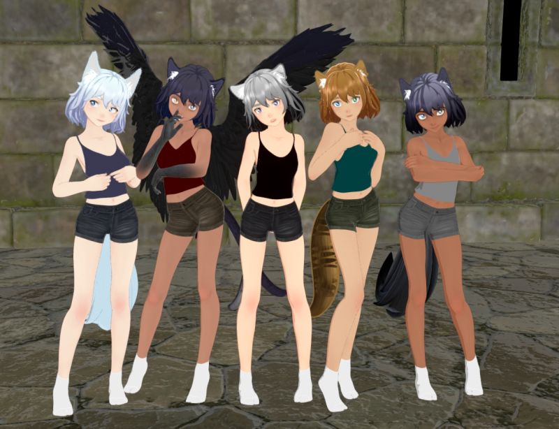 Kemonomimi builds. 
Fooling around to see how to get a decent look for the girls in  filatoon. Have to thank Oso for Crowkin G9. Finally let me build a proper gryphon. 
