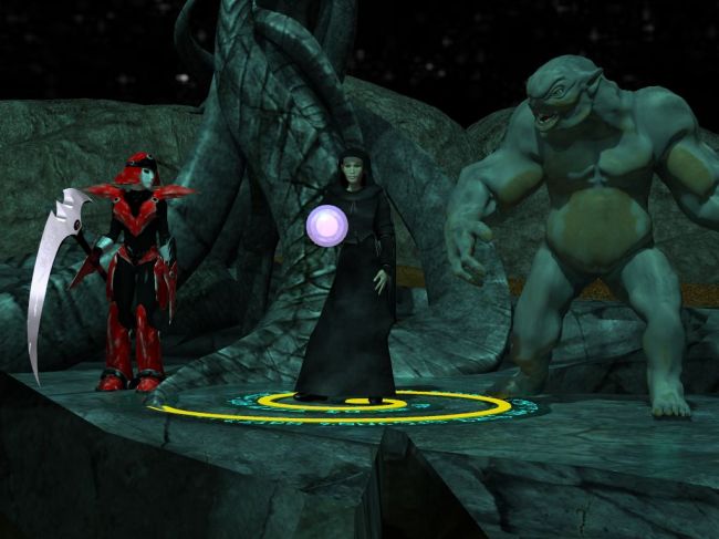 Summoning Troops
A sorceror's life isn't easy. One warlord wants money, the other invincible troops. Yet another wants a harem.
Aiko, Hiro, and great troll with Summoner's Shrine.   Enjoy 8 )
