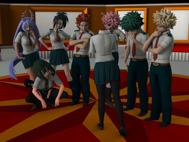 School Trip
The Boku no kids at the local museum, Featuring infrared and ultraviolet paintings.
I even got Toru to pose.   8 )

Thanx to Shinteo, and to you for looking.
Cheers

