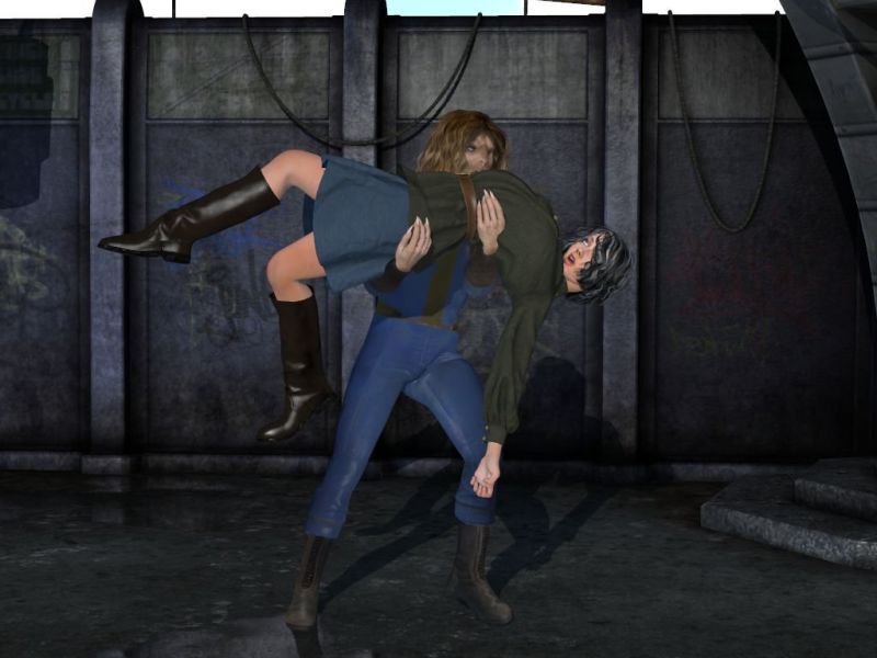 Catch a Falling Friend FF
Cut
Setup for the next shot.   *Snap*  Aieeeeeeeeeeee!
I got her..... umph!
Thus did Ron save Lynda so the WW show could continue.....
