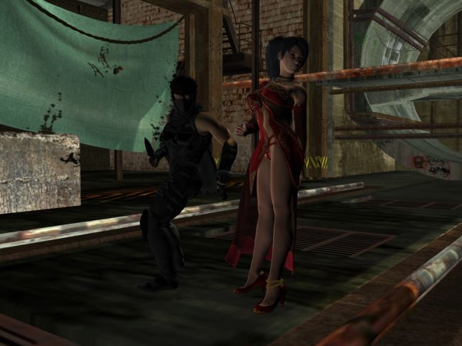 She's here somewhere
For a fuller explanation, please see The Coffee Shop, upload date. Convo twixt Dreamer and I.
Shinteo chara, And, believe it or not, A combet droid based on Aiko 6.  8 )
Cheers
