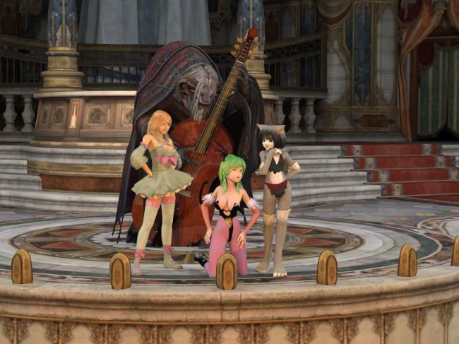 Rehersal at Cathedral
"Wow, the acoustics in here are great, we can do multi-part harmony if we time it right."

"Messes up the Bass"

"Pbbbbbbbbbbbbt!"

Enjoy 8 )
