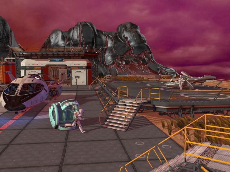 Off to adventure
Repairs complete, test flight passed, now to leave this boring place.
