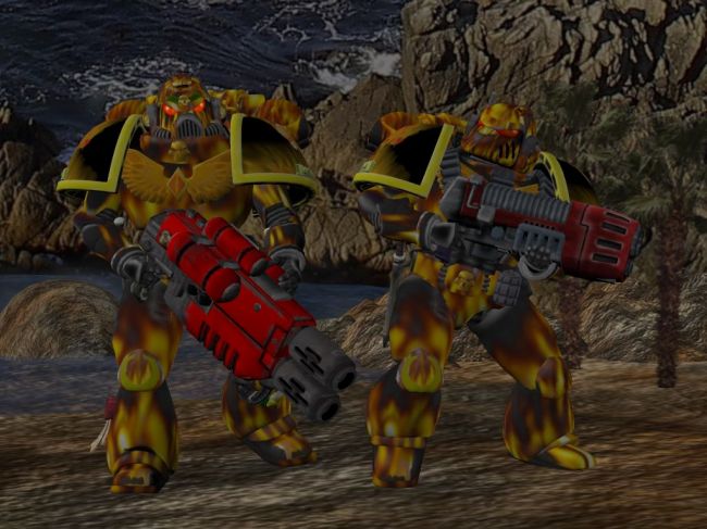 Flaming Skulls Chapter
From 2nd Edition rules. before the "Hammer" was brought down on creativity.
Somewhere I have their Reiver Titan.  
Enjoy  Cheers
