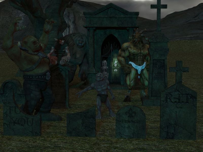 Graveyard of the fired flies.
Just dancing and "singing"  but they woke up the residents
