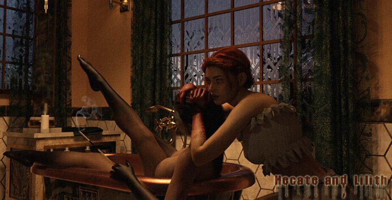 Penny Dreadful ~A Leisurely Bath in the Blood of Man
Lilith leisurely soaks in a tub of blood. 
Giving her the ultimate henna, Hecate Shampoos her hair with the warm blood of only the healthiest children living in London and her surrounding areas.
Keywords: Penny Dreadful