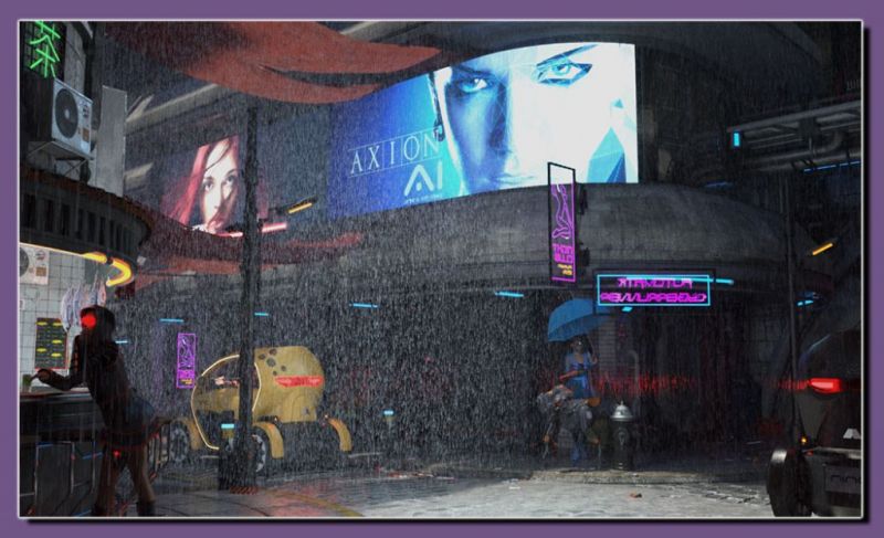 Walking In The Rain 
Keywords: Walking Rain Dog