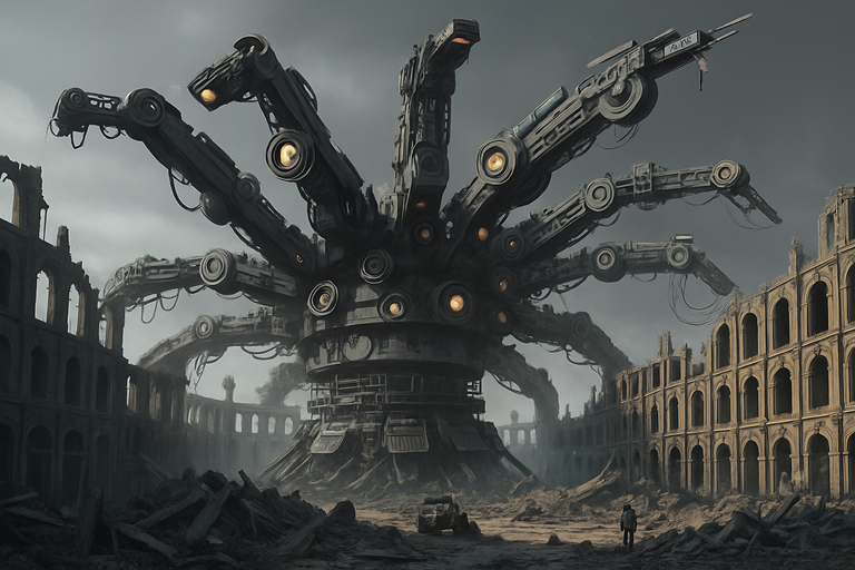 Sheen Power tree
Here is my upgraded take on a creature that originally came out on page 39 of Dragon  Magazine issue 270 called a Sheen Power Tree. Basically it is a huge recharging station and portable assembly station for smaller sheen constructs. Believe it or not This is all still D&D. We upgraded all of the sheen for version 3.5 which is what we play. 
Keywords: Sheen