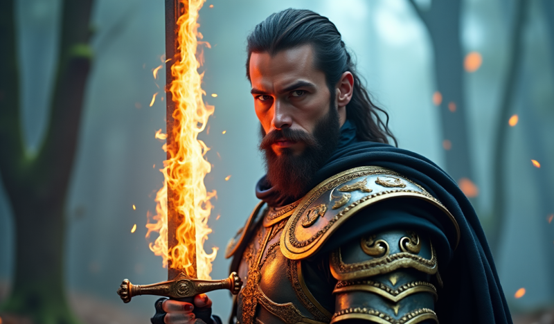 The flaming sword of Usan
Just playing a bit. I hope you like it
Keywords: sword