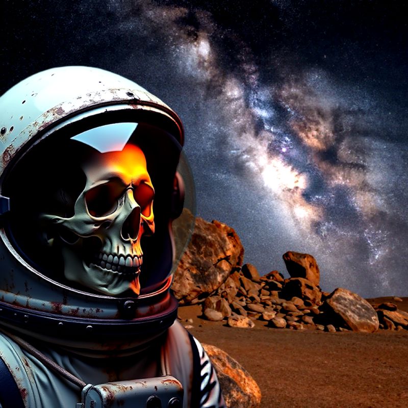 Life on Mars
Originally I had planned a lunar landscape for this piece but it seemed to be more fitting on Mars
Keywords: life on mars