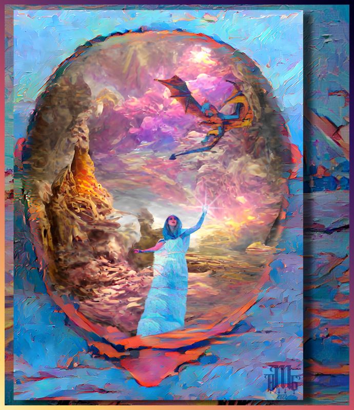 Head Space
Now I realize that this isn't exactly a piece done in Poser or Daz but the whole concept of the art challenge kind of resonated with me. I have ran my own D&D game for 38 years now (And we are still currently playing) so the creation of worlds in my mind is something that I have done for a very long time. I hope you all appreciate this. It is a very mixed medium piece.
Keywords: head space