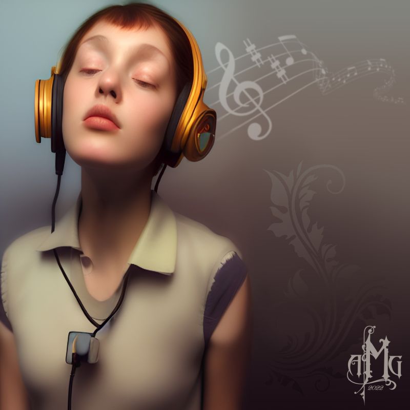 the joy of music
I have been playing with techniques to make a piece of art hyper realistic. There is an element of blurring and distance fade that really makes a difference. 
Keywords: music headphones girl