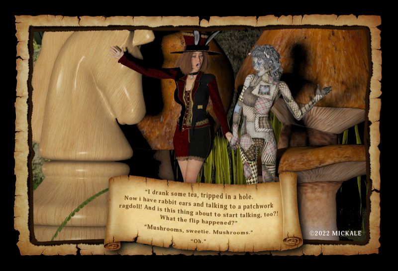 Alice
having some fun with Alice and the rabbit hole. playing with a storybook illustration look..  thanks for looking, enjoy.
Keywords: Alice rabbit wonderland hatter patchwork