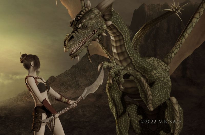 Dragon Hunter
" 'You know I breathe fire, right?' It was at this point she began to rethink her career decisions."

something for fun and a little humor. Thanks for looking, enjoy.

Keywords: dragon oriental hunter woman