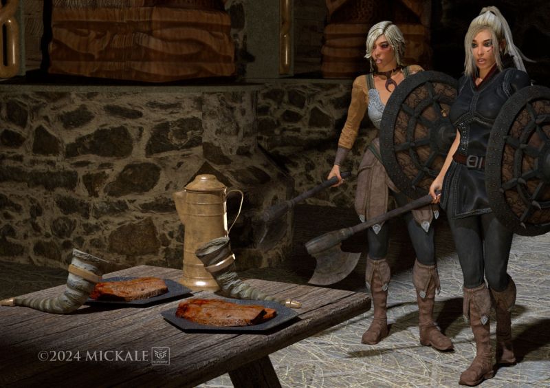 Shield Maidens
"The Shield Maidens awoke to find their places set at the table in Valhalla."

thanks for looking, enjoy.
