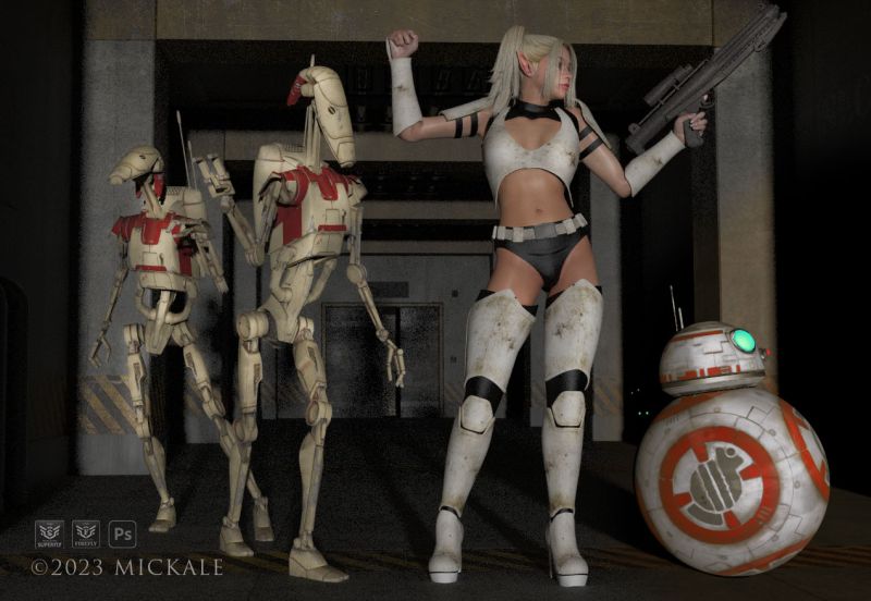 Far, far away Suicide Squad
"It was a long time ago when this group was on mission.."

little fun with some Star Wars stuff.. 
thanks for looking, enjoy..
Keywords: Star Wars battlebots BB storm trooper