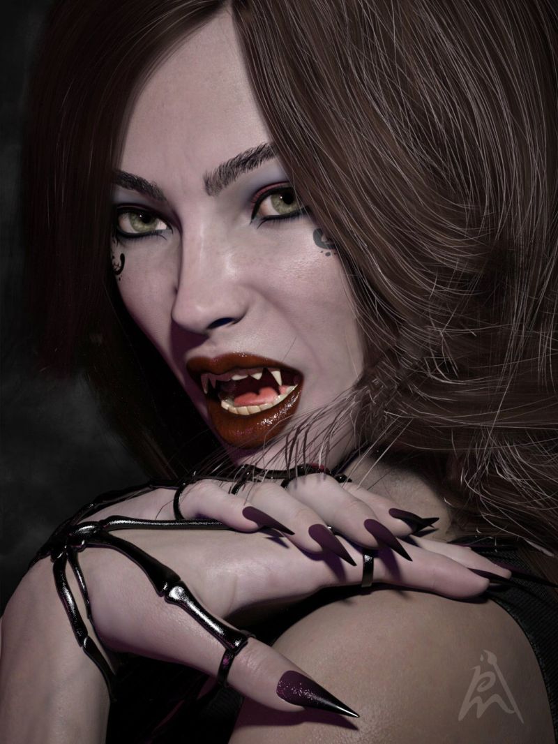 Anastasia
The vampire princess Anastasia is searching for a victim, and it appears that she has already decided on her snack for the day.

Daz Studio Iray render.
Keywords: vampire dark fengs halloween