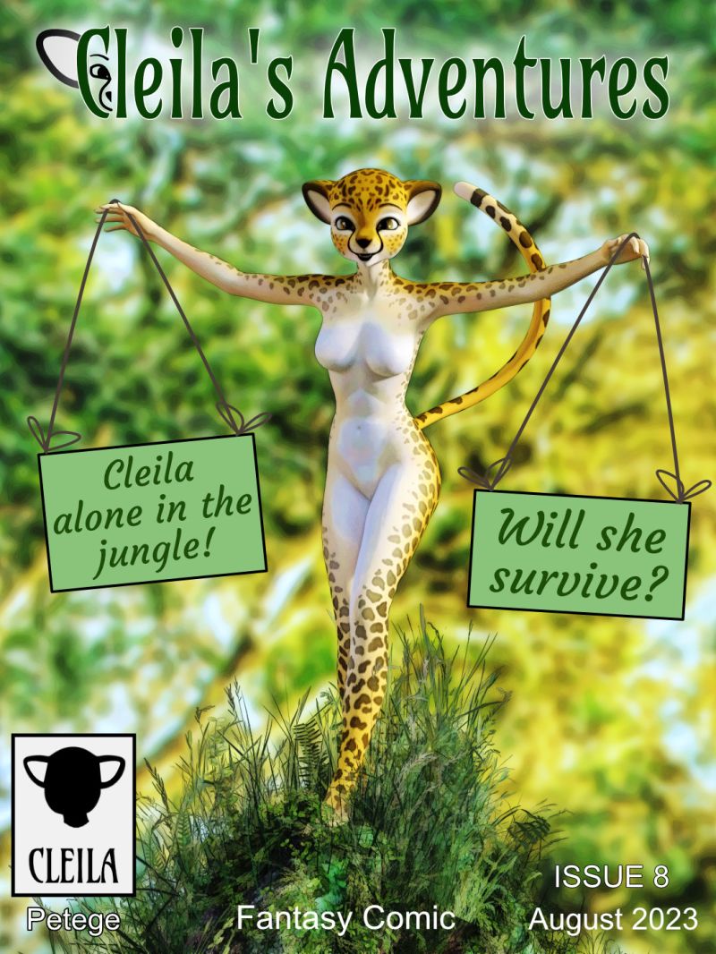 Cleilas Adventures
A new adventure of Cleila and this time she is alone without her friends in this big jungle. Will she survive in the dangerous jungle?

Daz Studio Iray render with a filter on in postwork.

Keywords: animal jungle