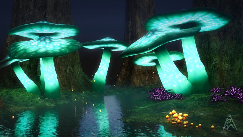 Mushrooms - SAOTW winner 03/29/25
Darkwald is a Carrara product. I exported it as OBJ, imported it in Daz Studio and created Iray materials for it.


Items used:
Darkwald by HowieFarkes (Daz3D)
Keywords: mushrooms water fantasy light