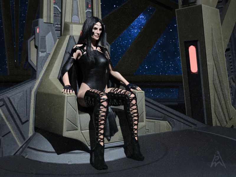 Queen of Darkness
Vorta the queen of darkness in her huge starship Orock.

Judgement Station by Summoner that I have chosen for prize of the SAOTW.

