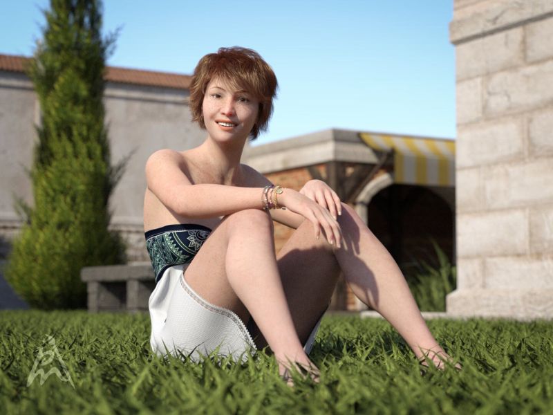 Sitting in the grass
~TOTW Winner Wk of 5/20/23~

Alicia is sitting in the grass.

Thank you for taking a look.

Credits:
Alicia For G8/G8.1 Female by Passion3D 
Roman Empire - Modular Buildings for DS Iray by Christophe3D
Tousled Pixie Hair for Genesis 8 and Genesis 3 Female(s) by 3DCelebrity
 dForce Bandana Dress for Genesis 8 Females by lilflame
dForce Beth Holiday Outfit for Genesis 8 Female(s) by Arryn and Onnel
Own pose
Keywords: TOTW 5/20/23