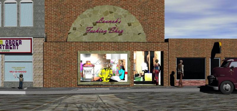 Launok's Fashion Shop
The fashion shop in the middle is my own building which I have built in Sketchup.

All the other buildings, props and vehicle are from the Sketchup Warehouse.

Characters are Genesis and Kids 4 (paperboy).

Bryce 7 Render.

Keywords: 3D Scene