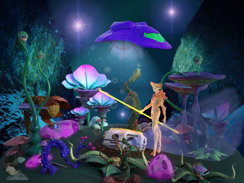 Exploring the Purple Planet
SPACE is big, go explore ...


ITEMS USED:

TERRAIN:

Alien World Explorer by Sharon Kunne (Sketchfab)

PROPS:

Metroid Fusion Spaceship by Carl H (Sketchfab)
Alien Plants by OlhaV (Sketchfab)
Pisculli_AlienPlant by eapisculli (Sketchfab)
Tentacle Plant by meowskie (Sketchfab)

CHARACTER:

Alien by ricocilliers (Sketchfab)

BACKGROUND:

Unsplash plus PD Howler Lens Flare stars

Postwork in Affinity Photo

Daz Iray Render


