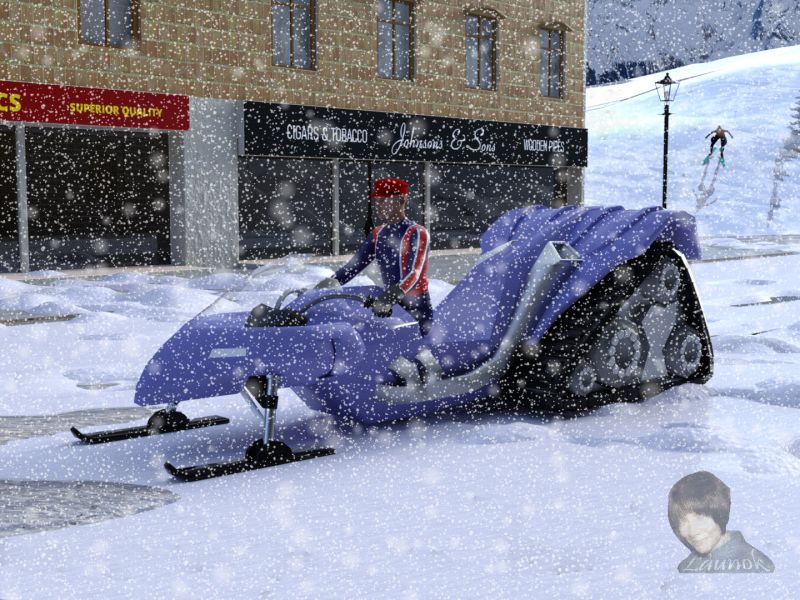 DUST OF SNOW
Snow planes and snow fall - Petege
Snowmobile - z_3d (Turbosquid)
Snow background - Shredder (ShareCG)
Poses - Petege
Rendered in Daz Studio 4.21


Keywords: 3D, scene