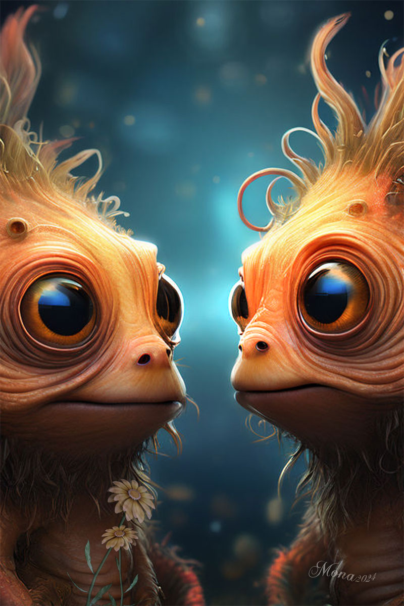 Die Orangen 
Das sind die Chreaturen des Planeten "Orange"
