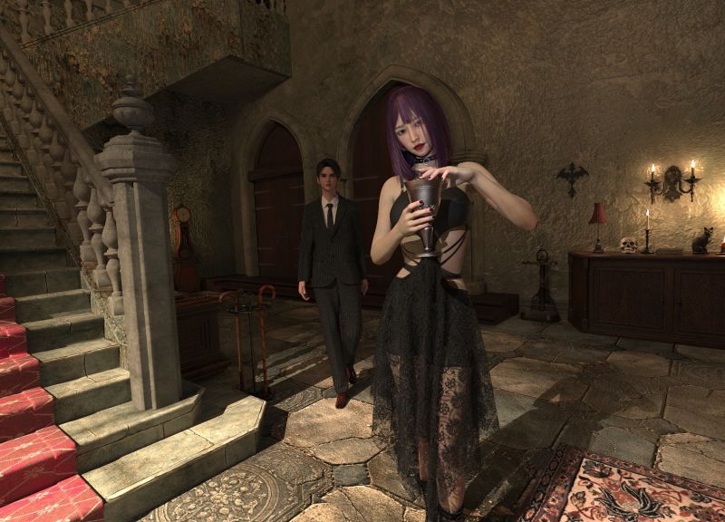 Our Gothic Hosts
I was out of town working, and about to be left lonely on a Friday night. A co-worker invited me to a party some friends of hers were throwing. It was astounding that their place was a small castle! Now that we were entering, I wondered if this was a good thing or something...

AIarty used to sharpen the focus. No other AI use.
Keywords: gothic