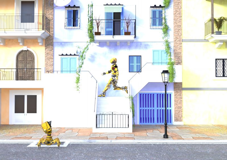 Which Dimension R You In?
Bot and Cambot were both in the street making videos for Tik-Tok, when a big ball of Brilliance rolled by.
Keywords: Lighting